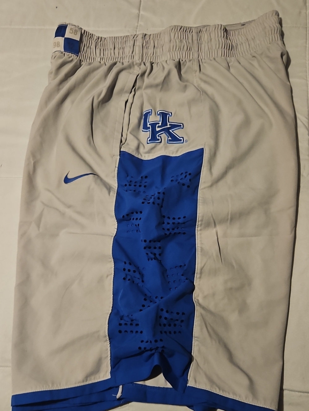 Nike Kids White and Blue UK Basketball Shorts